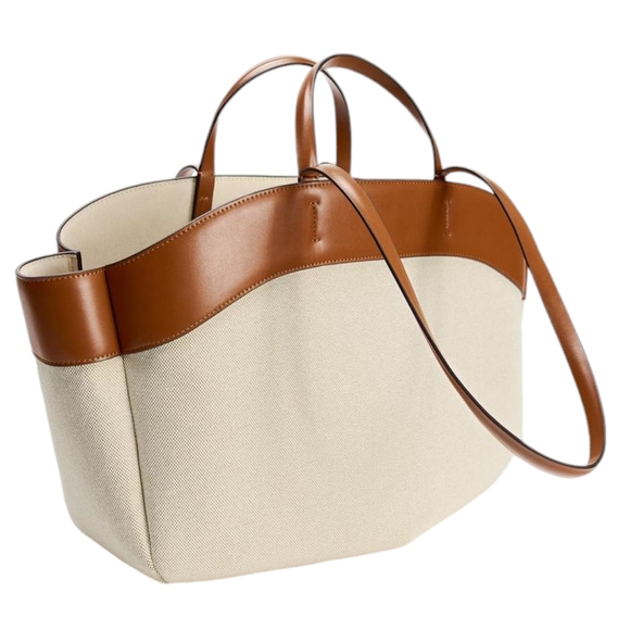 Zara Handbags - Zara combination canvas tote bag